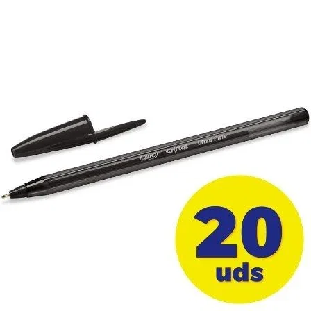 Bic Cristal Exact Ultrafine Negro Pack de 20 Bic Cristal Exact Ultrafine Negro Pack de 20